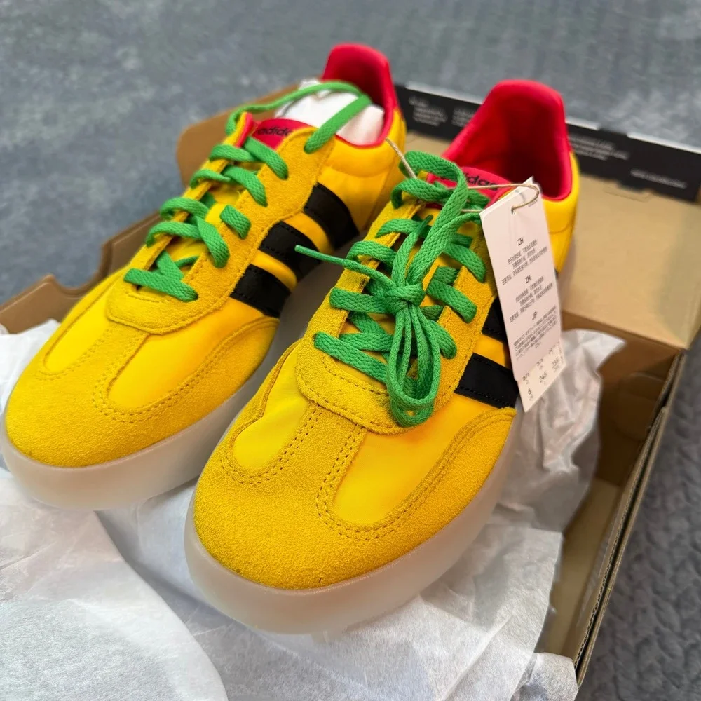 NWT Adidas Barreda Decode J FO Size 6 Bob Marley Jamaica Football Yellow HQ9468